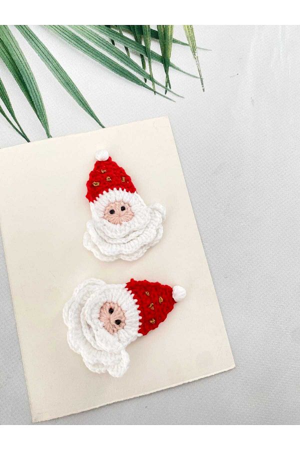 Kadın Girişimciler Atölyesi-Christmas Themed Red Santa Claus 2-Piece Snap Buckle (Suitable for Any Age Group Use) 1