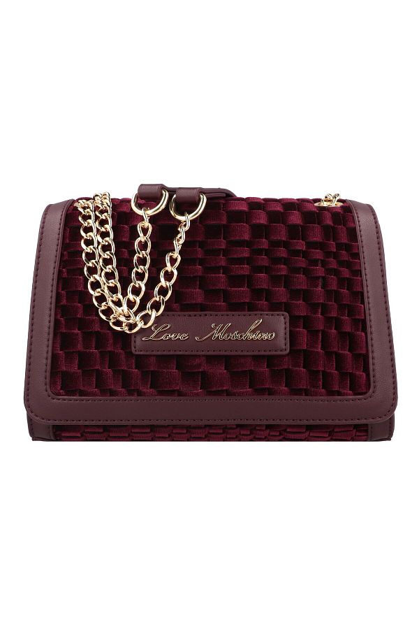 Moschino Velvet Woven Shoulder Bag 23 cm Trendyol