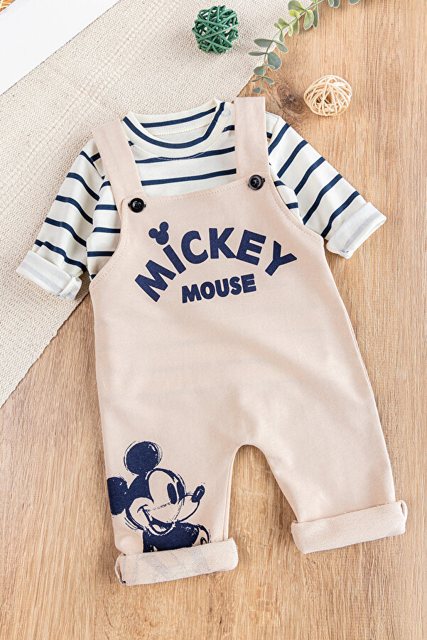 Babymod Figürlü 2'li Erkek Bebek Tulum Salopet Takım