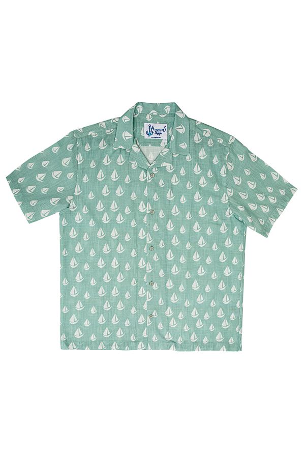ANEMOSS-Sailboat Patterned Man Shirt - M 1