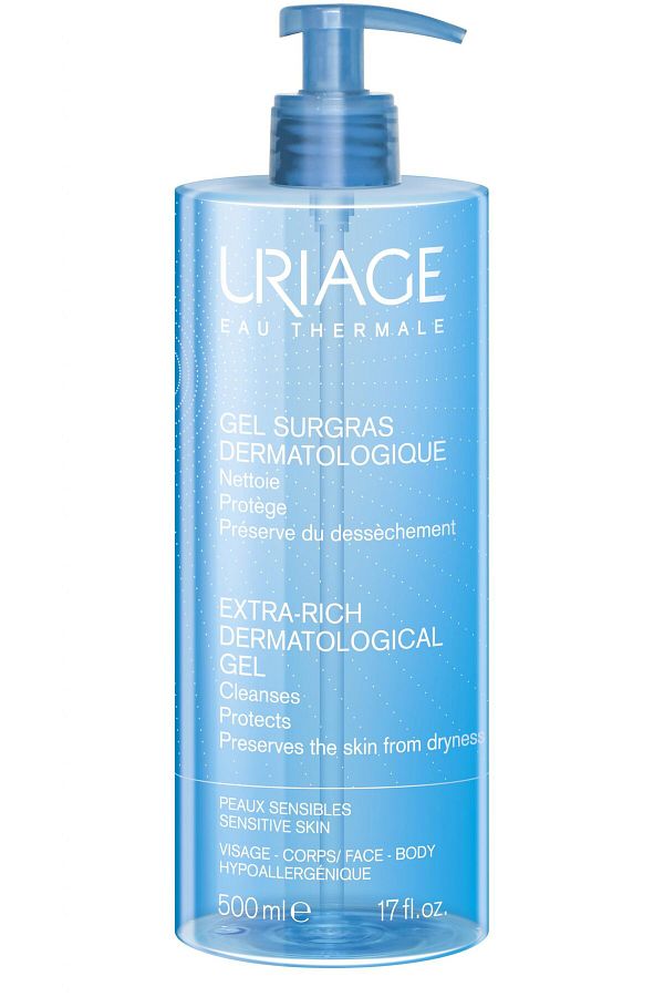 Uriage-Gel Surgras Dermatologique Extra Rich Cleanser, 500ml 1