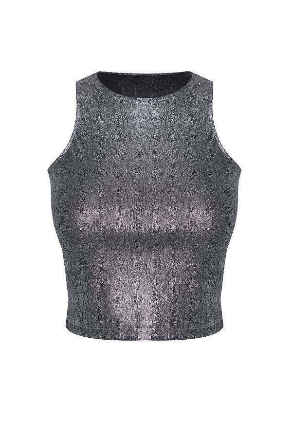 Kolekcia Trendyol-Žiarivá strieborná trblietavá bustier - Tprss25Bs00007 1