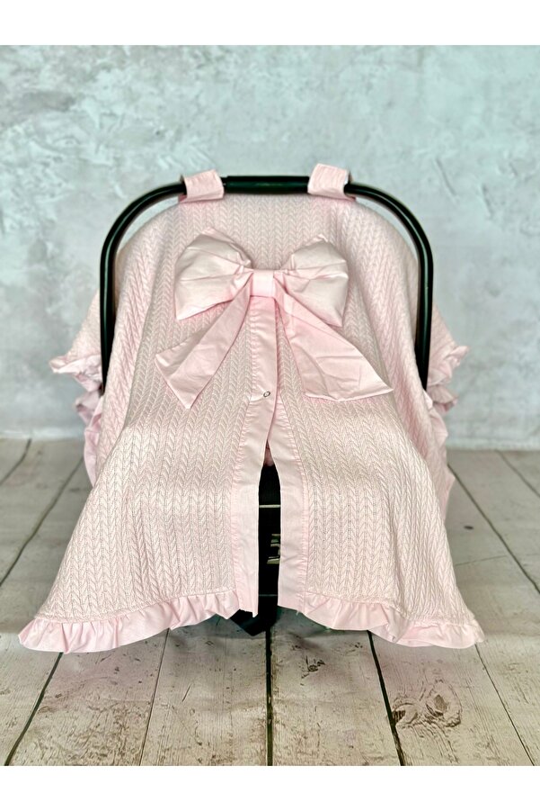 JUNİPERUS Fırfırlı Tek Örtü Bebek Puset Örtüsü Puset Ana Kucağı Örtüsü