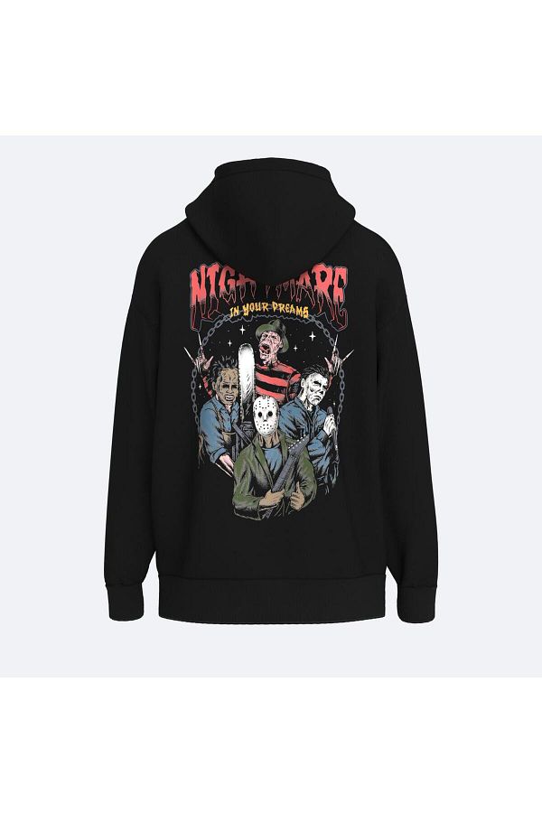 Shout-Unisex Oversize'We Are Nightmare in Your Dreams' Hoodie 1