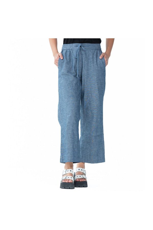 Zabaione-Women's Denim Drawstring Pants 1