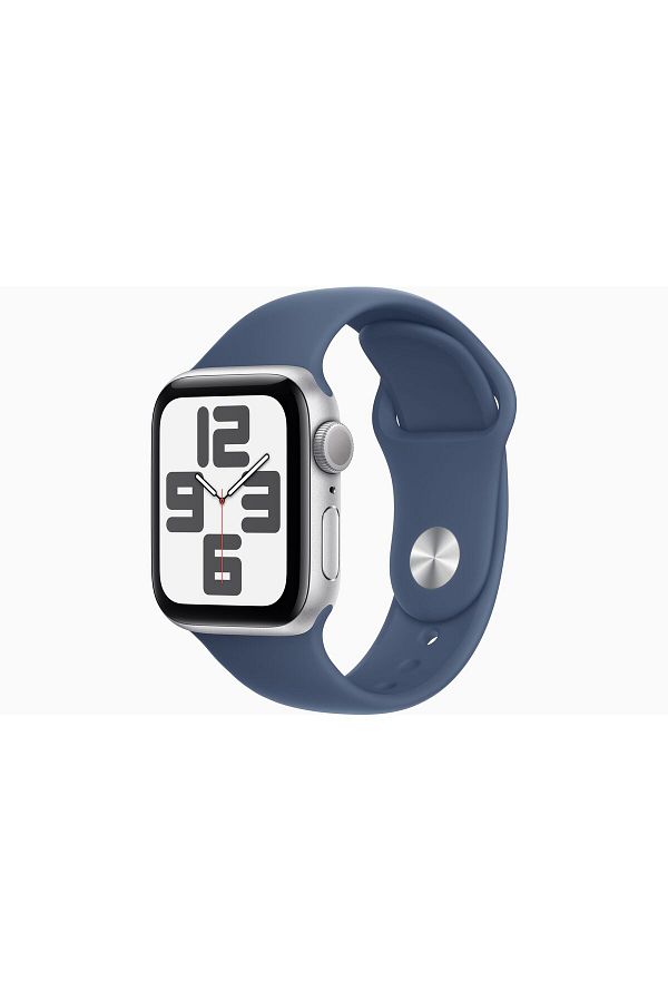 Apple-Watch SE GPS 44mm Silver Aluminium Case with Denim Sport Band - M/L 1