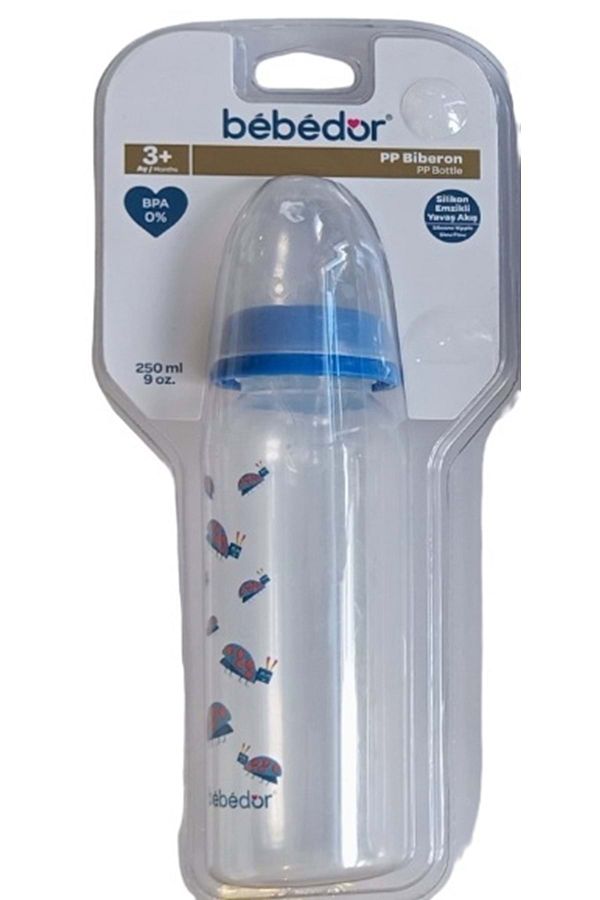 Bebedor-Red Patterned Pp Baby Bottle 250ml - Code:24302 1