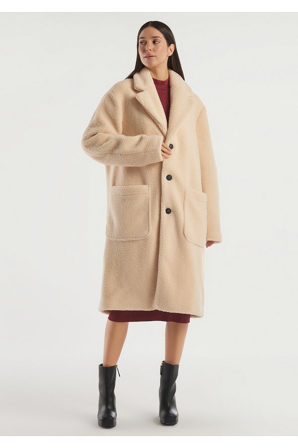 United Colors of Benetton Coat Beige Regular Trendyol