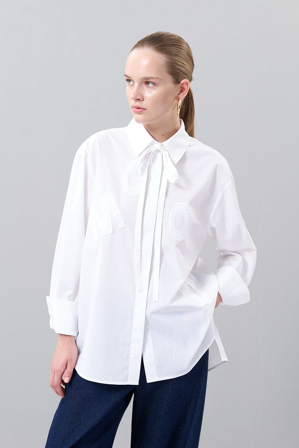 Roman-White Embroidered Shirt - Belted Waist, K 2513532 _002 1