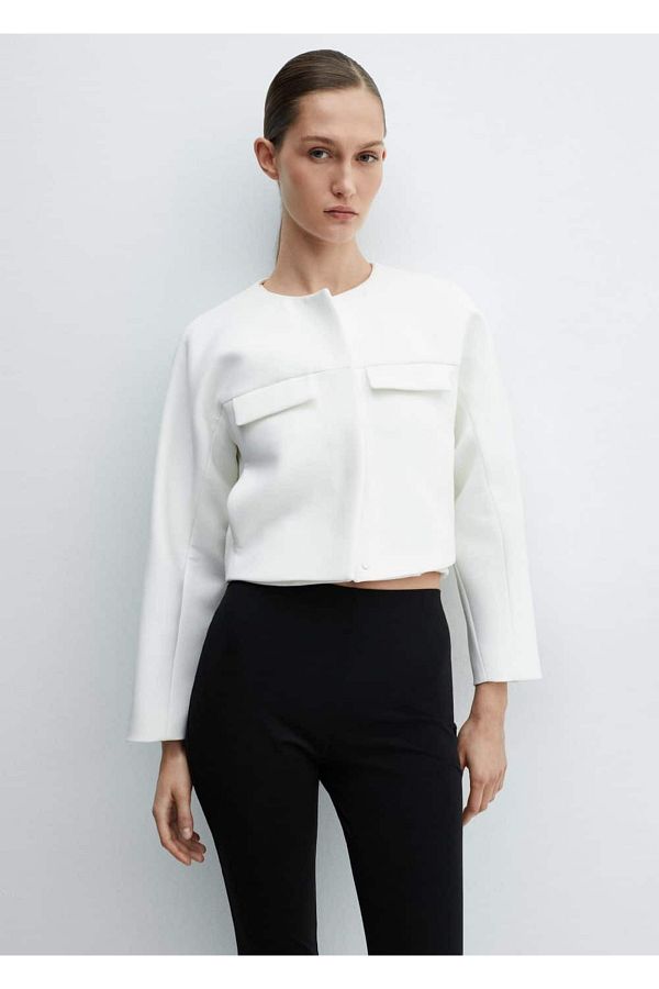 MANGO Woman-Flap Detailed Jacket 1