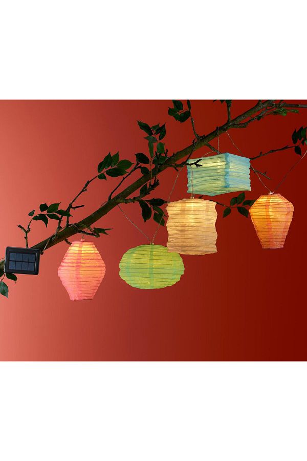 Tchibo-Solar Light Chain With Lanterns, Transparent 1