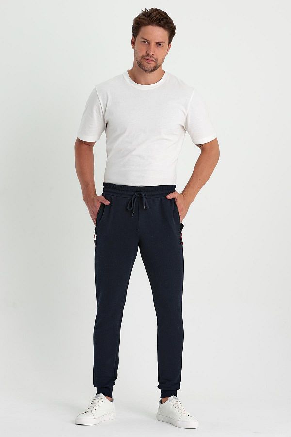yakamor Men s Zipper Pocket Leg Rib Sweatpants Bottom Trendyol