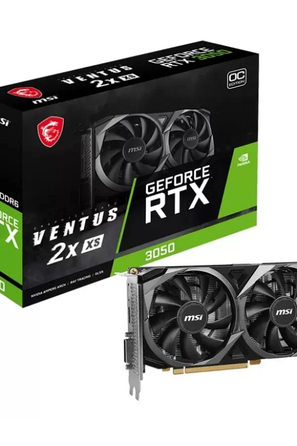 MSI-Geforce Rtx3050 Ventus 2X XS 8g Oc Gddr6 128Bit Dx12 Gaming Graphics Card 1