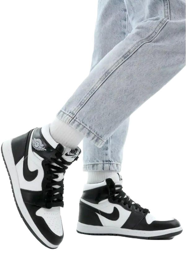Nike Air Jordan 1 Mid Men s Leather High Top Casual Sneakers Trendyol