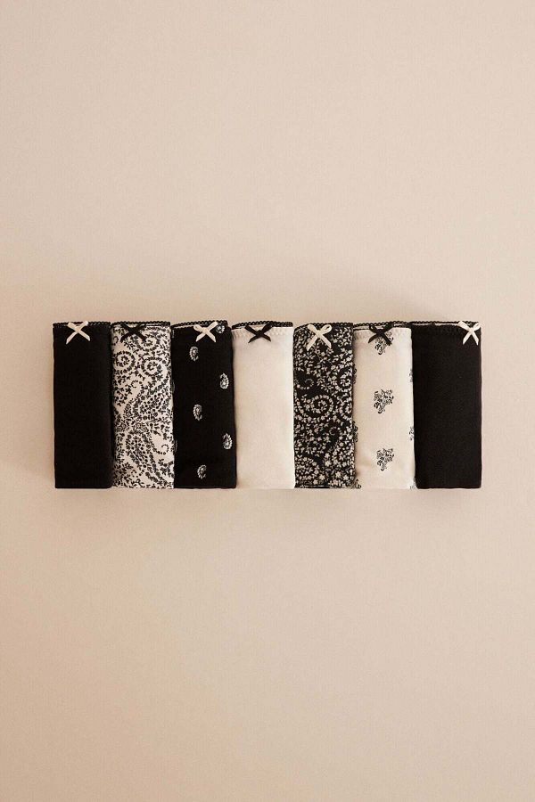 Women'secret-Classic cotton panties with b & w 7 1