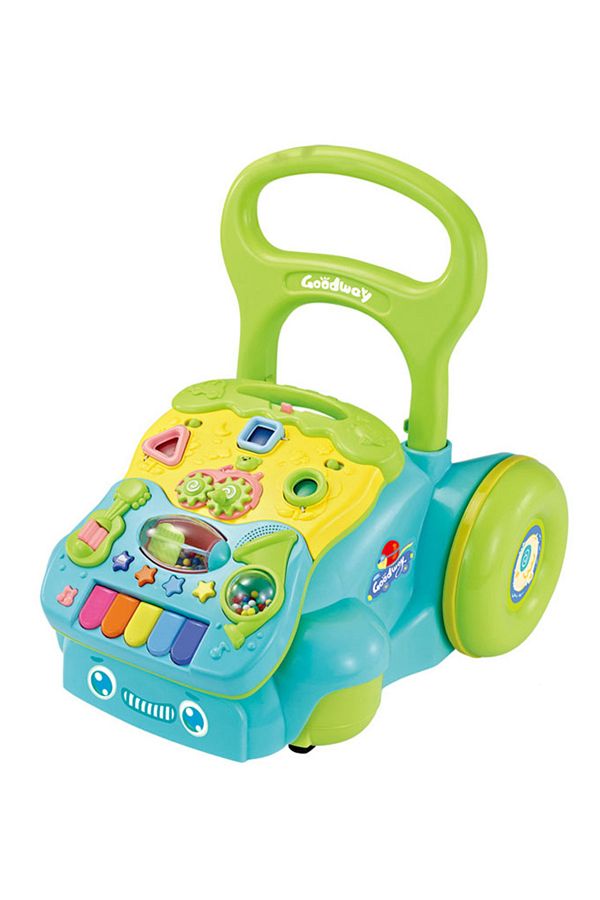 Fab N Funky Musical Baby Walker with Remote Interactive Features Blue Green 6M Trendyol