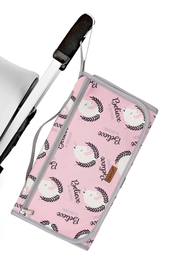 HAMUR Bebek Alt Açma Bakım Çantası Organizerli Anne Bebek Yenidoğan Değiştirme Minderi Unicorns