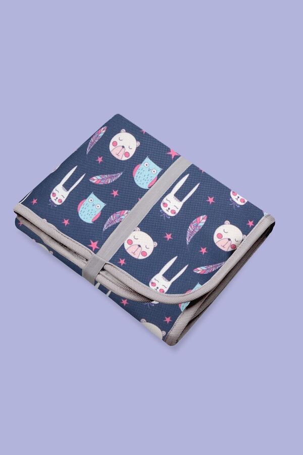 HAMUR Anne Bebek Bakım Örtüsü Alez Yenidoğan Alt Açma Değiştirme Purple Organizer Pedi Minderi ÇiftTaraflı