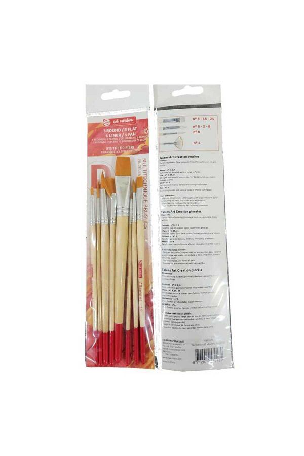 Talens-Art Creation Multi Technical Brush Set of 8 - D / Rt 9099004 M 1