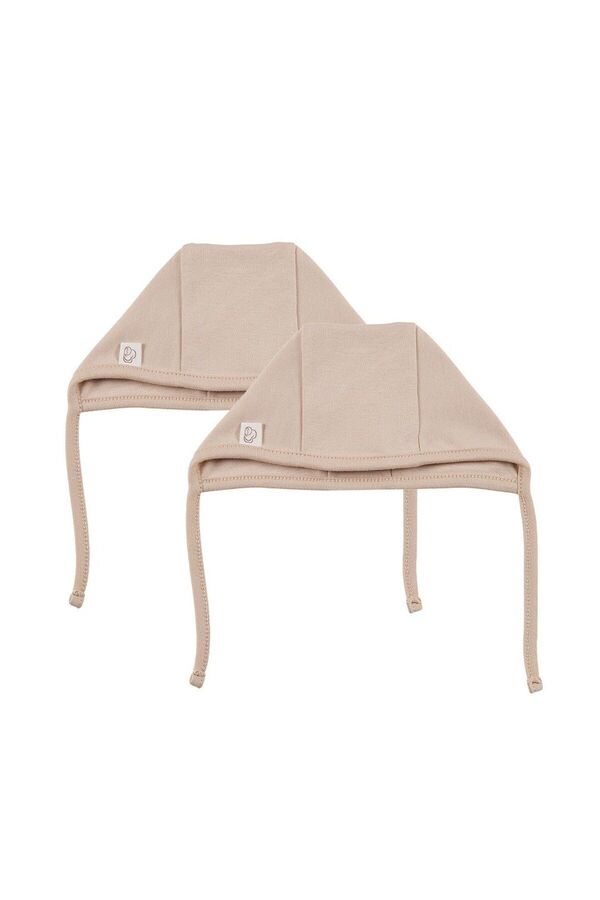 tinylamb Gleno Bebek Şapkası Krem Renk 2 Adet %100 Pamuk Bebek Beresi