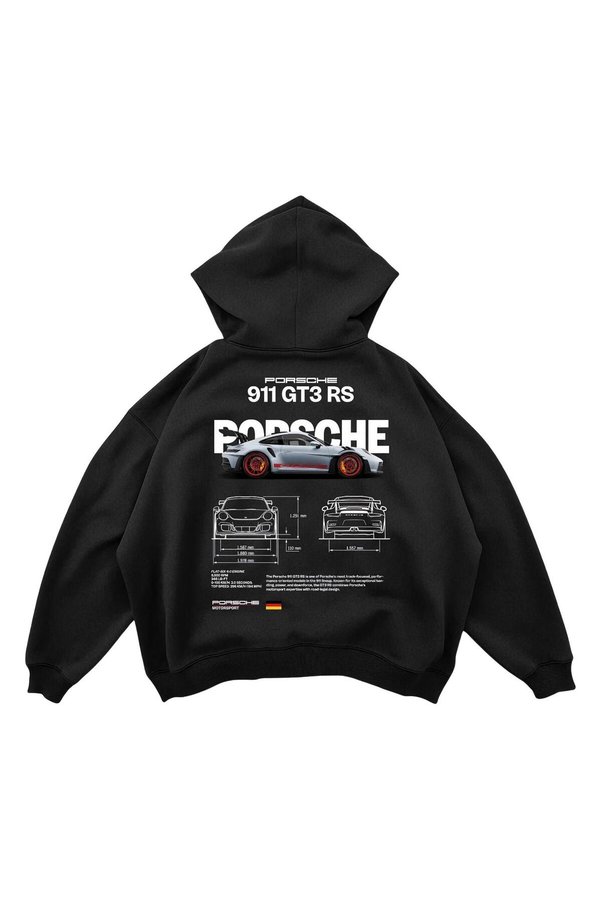 SVART WEAR Porsche gt3rs design printed premium hoodie oversize sweatshirt