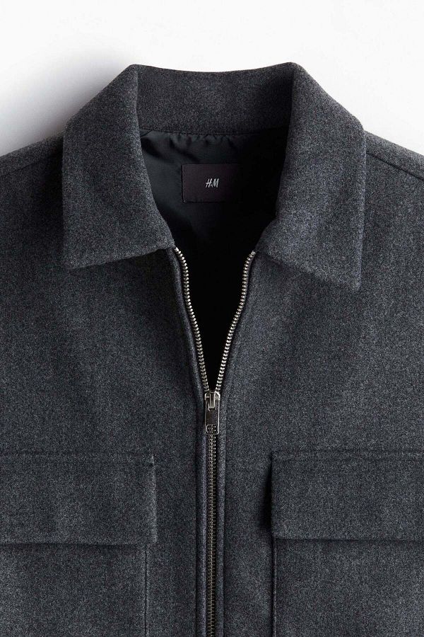 H&M-Regular Fit Zip-through overshirt 1