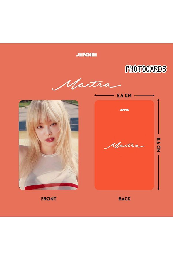 Kpop Dünyasi Blackpink Jennie'' Mantra'' Photocards Set