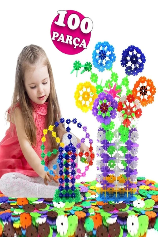 Hyd 100 Parça Eğitici Kilitli Diskler Stem Eğitimi Uyumlu Eğitici Oyuncak