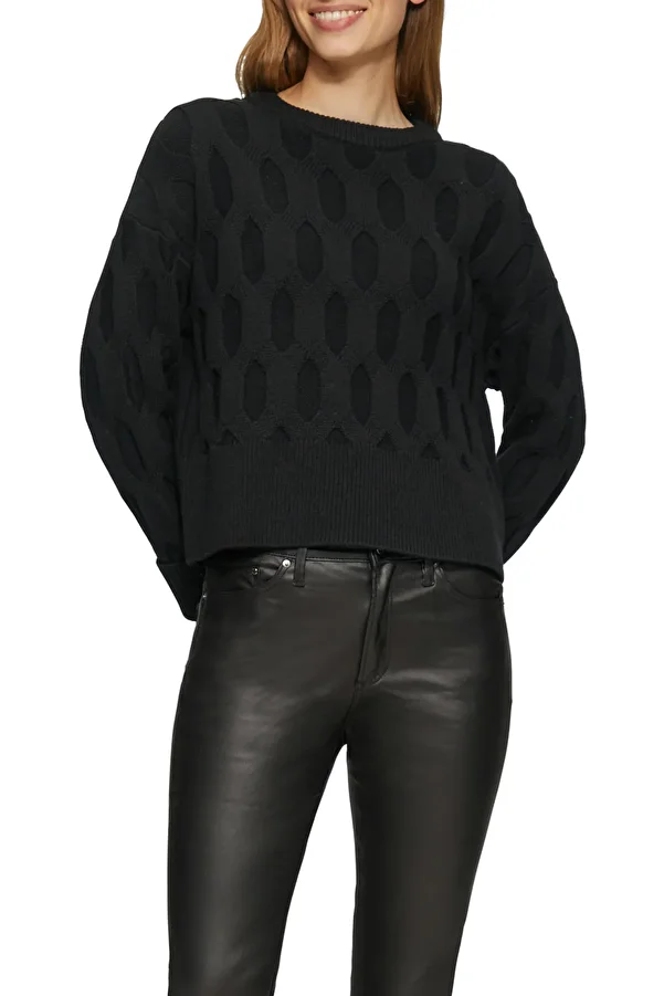s.Oliver-Knitted Pullover, Crew-Neck, Cotton Mix, Oversized 1