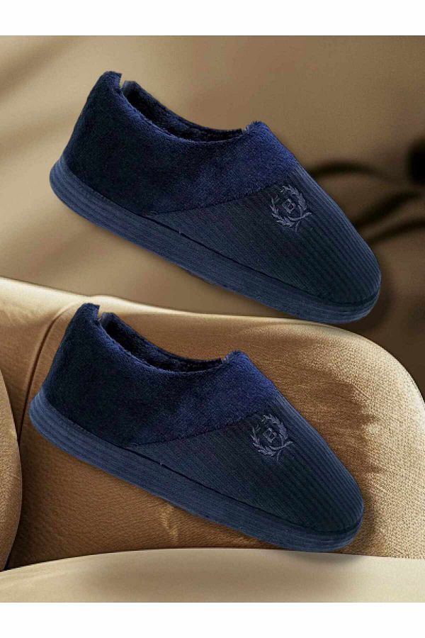 Behtah Kundura-Embroidered Velvet Men's Closed-Front Winter Home Boots Daily Indoor Slippers Dowry Bundle 1