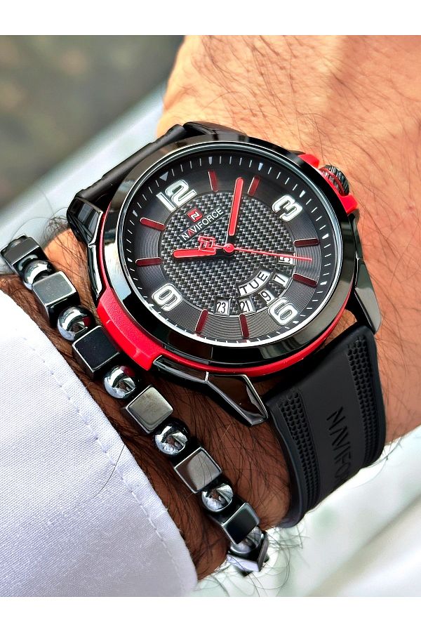 Naviforce Men s Wristwatch and Bracelet with Gift Calendar Trendyol