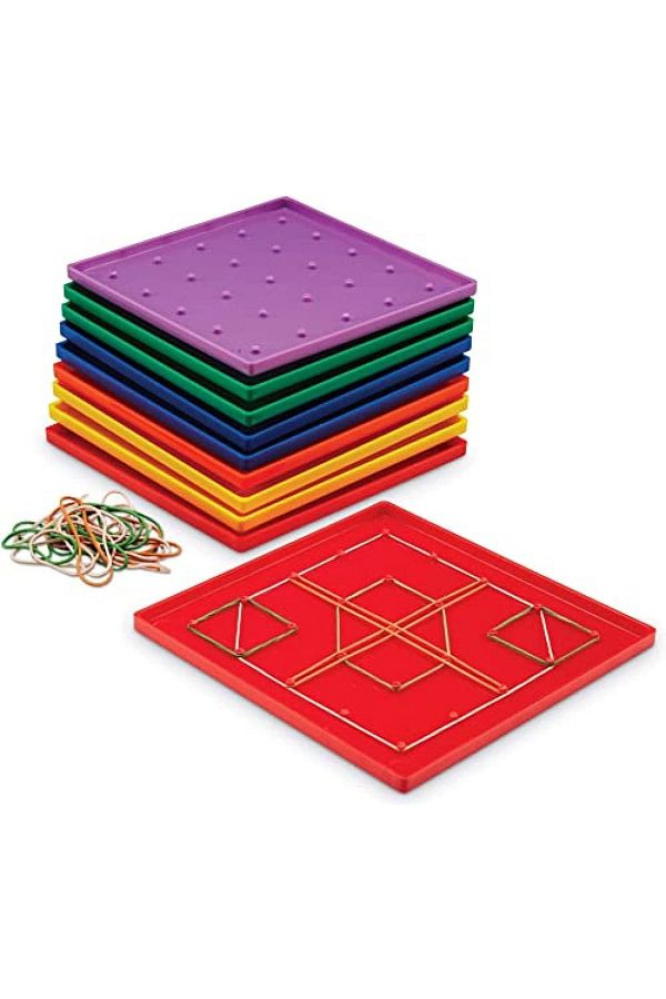 Learning Resources-5 X 5 Pin Geoboards, Set of 10-LER0153 1