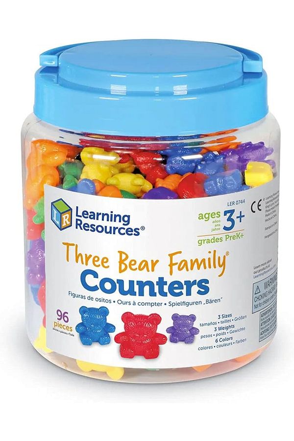Learning Resources-Three Bear Family Counters Set of 96-LER0744 1