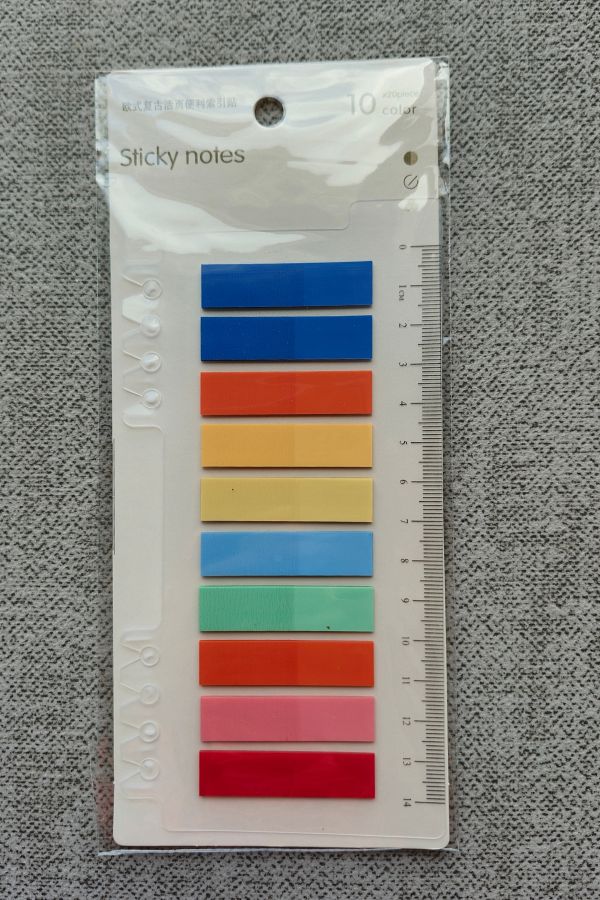 Mona Craftist-Soft Pastel Colored 200 Sheets Post-It Note Paper - Index Sticker with Ruler 1