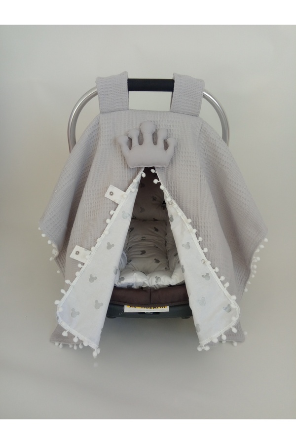 Wenaris Çift taraflı puset örtüsü 1 parça ( puset minderi ve puset çarşafı dahil değildir)