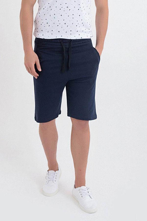 DYNAMO-Ανδρικό σορτς βερμούδα Navy Blue - 200 με ελαστική μέση και τσέπες 1