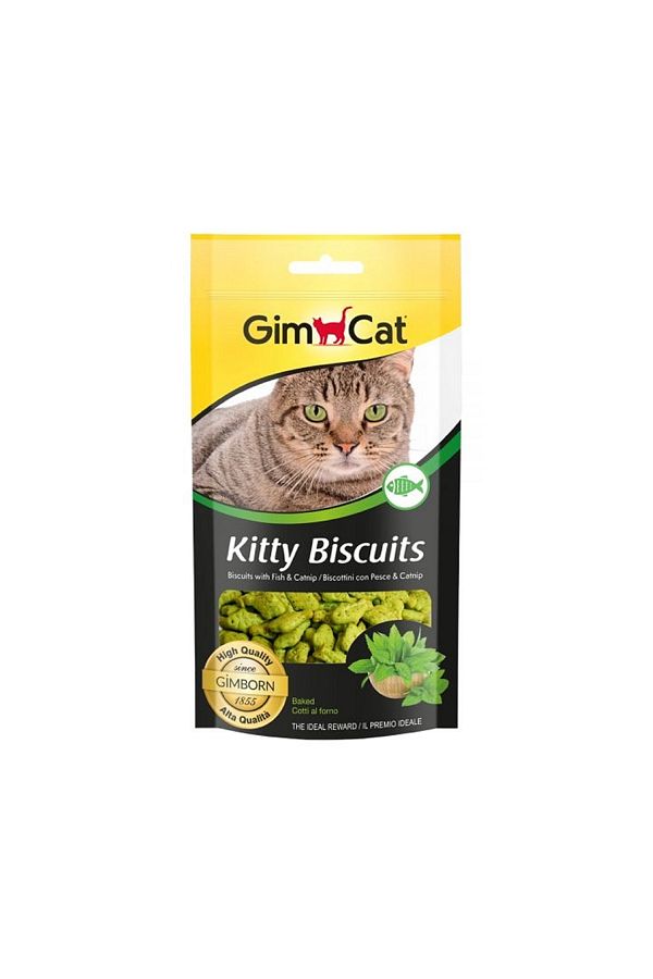 Gimcat-Kitty Biscuits With Fish and Catnip - 40 g 1