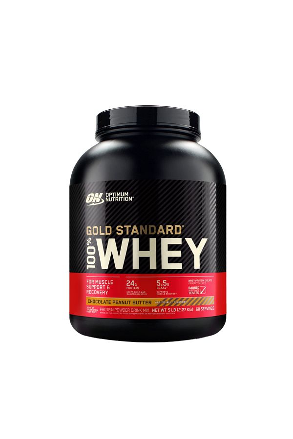 Optimum Nutrition-Gold Standard 100% Whey Protein, Chocolate Peanut Butter, 5 LB 1