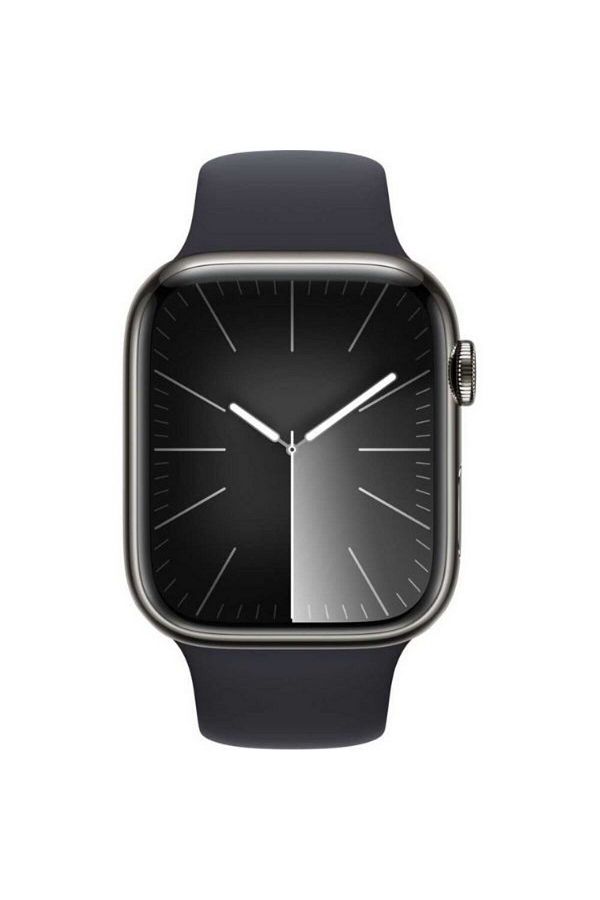 Apple-Watch Series 9 GPS + Cellular 41mm Graphite Stainless Steel Case with Midnight Sport Band 1