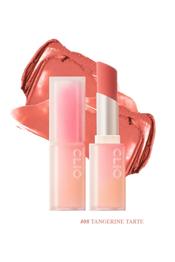 CLIO-Lipstick with Soft Texture and Light Matte Appearance Clio Chiffon Mood Lip (08 Tangerine Tarte) 1