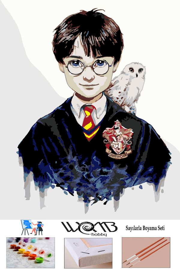 wombhobby-Harry Potter 40x50 Cm Canvas Retarded Painting Set - With Numbers 1