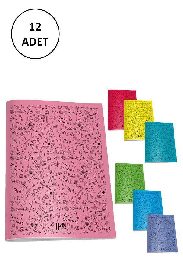 Umut-U-deep A4 Pp Kapak Defter 80 يابراك كاريلي 12 Adet 1