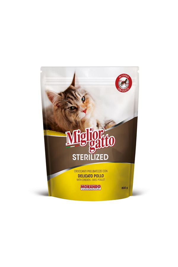 Miglior-Gatto Sterilized Kibble With Delicate Chicken Dry Cat Food - 800 g-Pack of 6 1