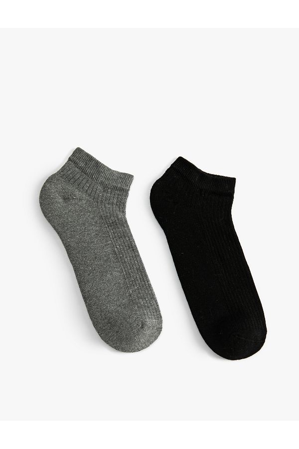 Koton-Set of 2 Basic Booties Socks Multicolored 1