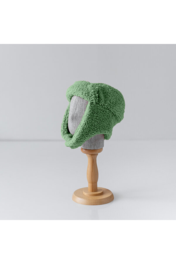 Mama Yoyo Baby Kids Teddy Bebek / Çocuk Bere - Yeşil 0-2 Yaş