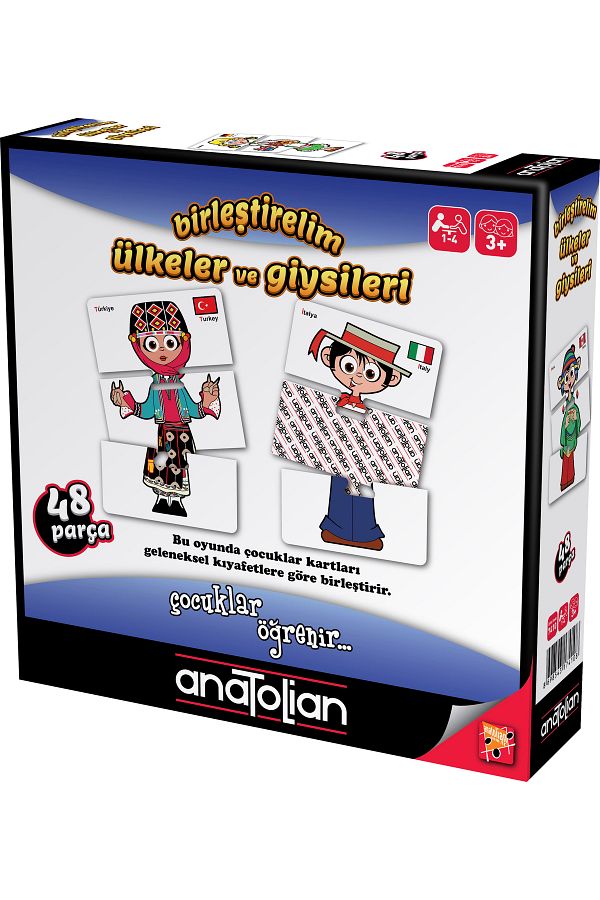 Anatolian Puzzle-Let's Assemble Countries and Clothes - 48 Pieces (Code: 7410) 1