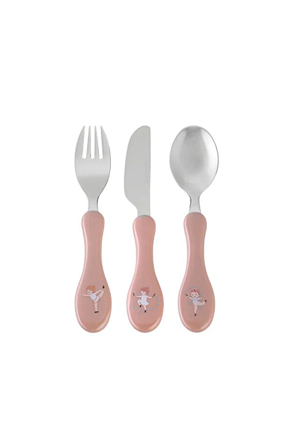Porland Mini Ballet Çocuk Çatal Kaşık Bıçak Takımı 3 Parça