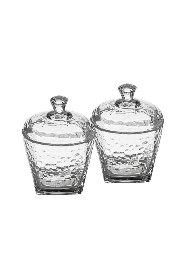 GREEN APPLE-Set of 2 multi-purpose clear glass dates 1