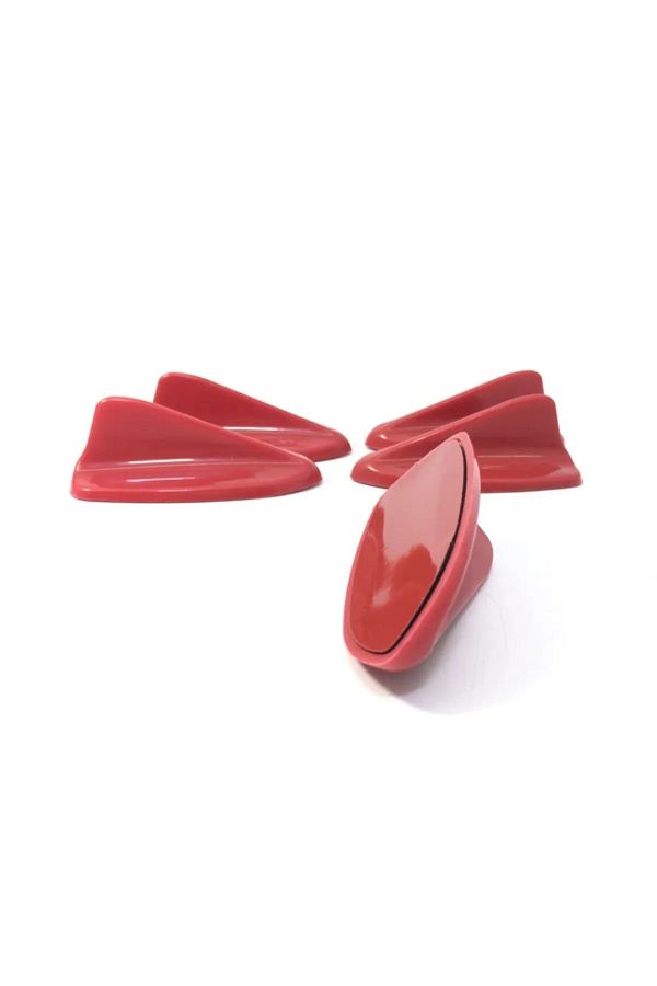 Freshstart-Renault Captur - Red Mini Ornamental Antenna with Fish Tread Pattern, Set of 5 Fs 1
