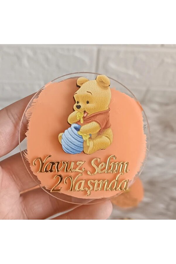 doğrukan Winnie The Pooh Doğum Günü Pleksi Hediyelik Magnet 10 Adet